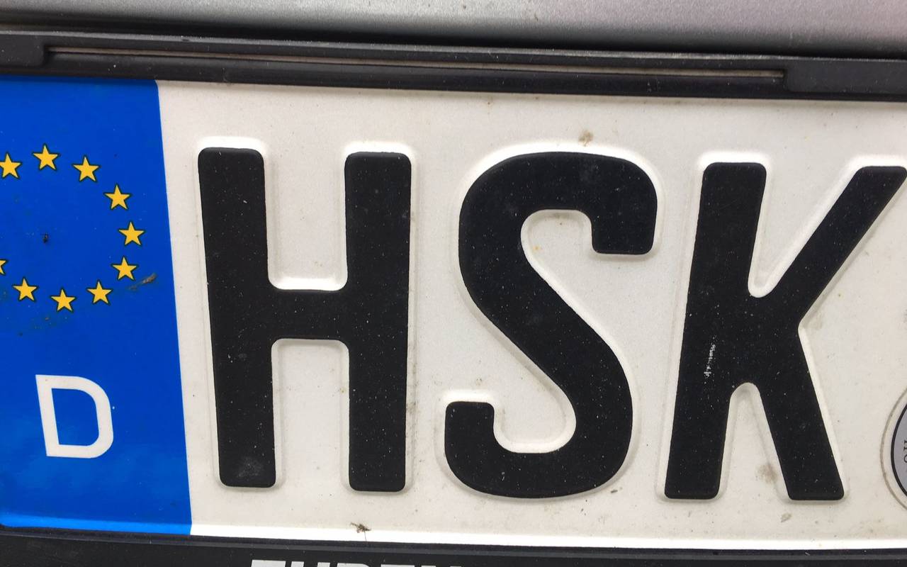 Auto-Kennzeichen HSK