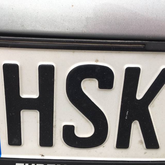 Auto-Kennzeichen HSK