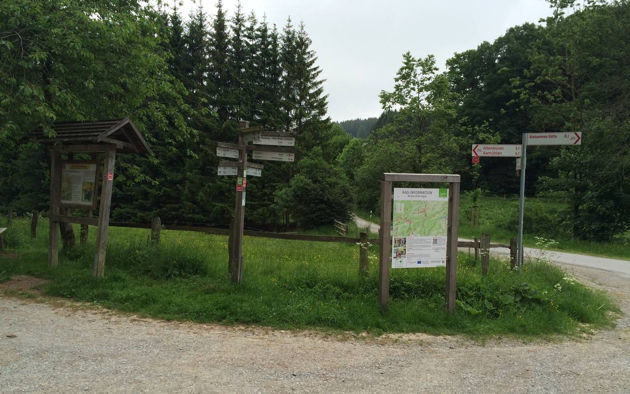 Wandertafel auf dem Rothaarsteig.