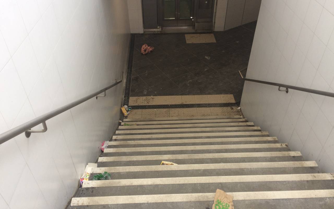 Müllversiffter Bahnhof in Meschede.