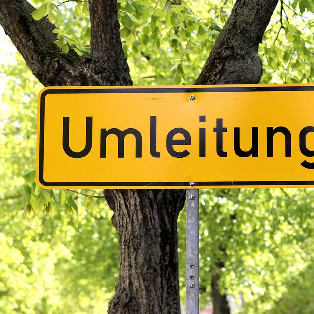 Baustellen-Umleitung (Symbolbild)