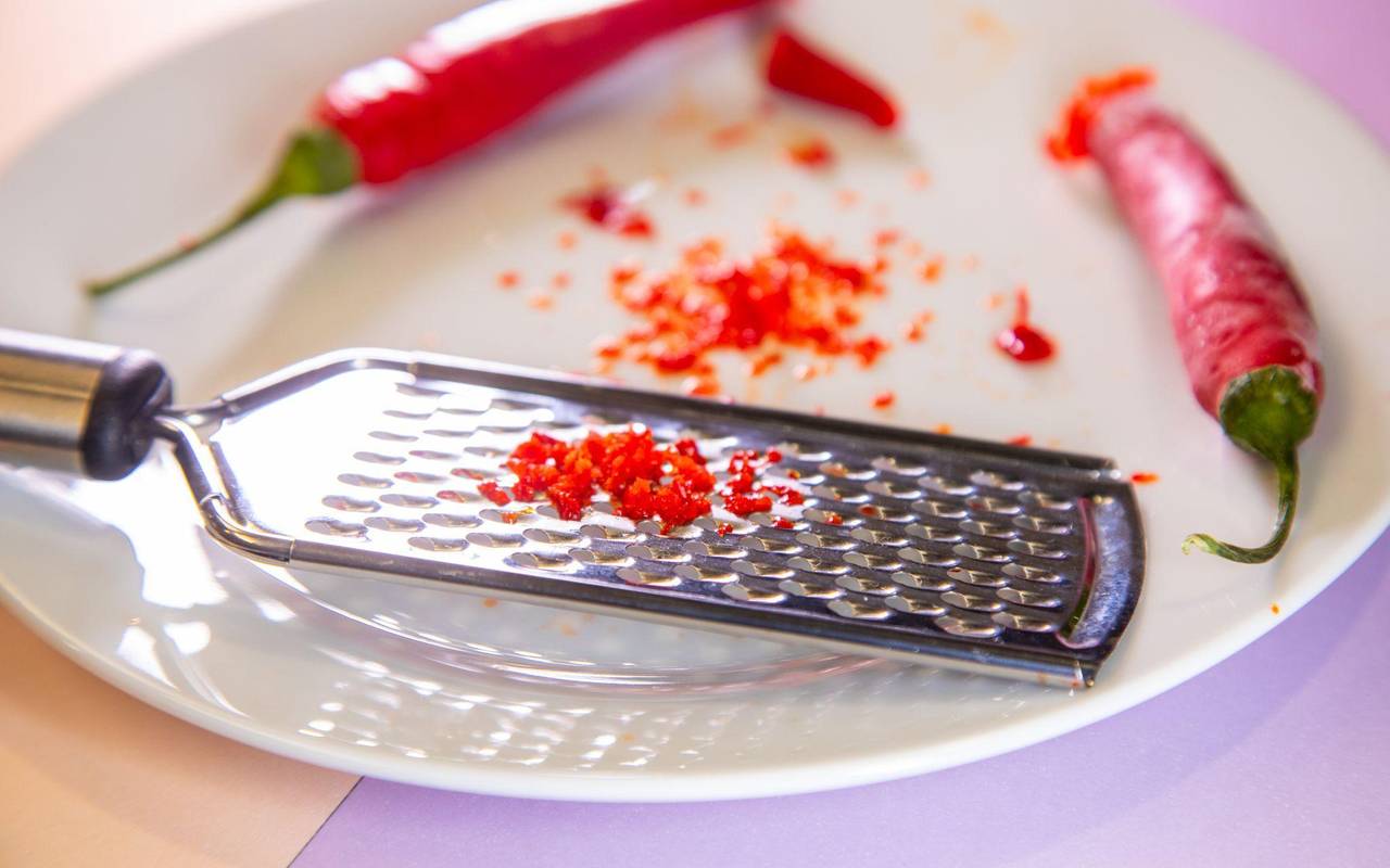 Geriebene Chilischote