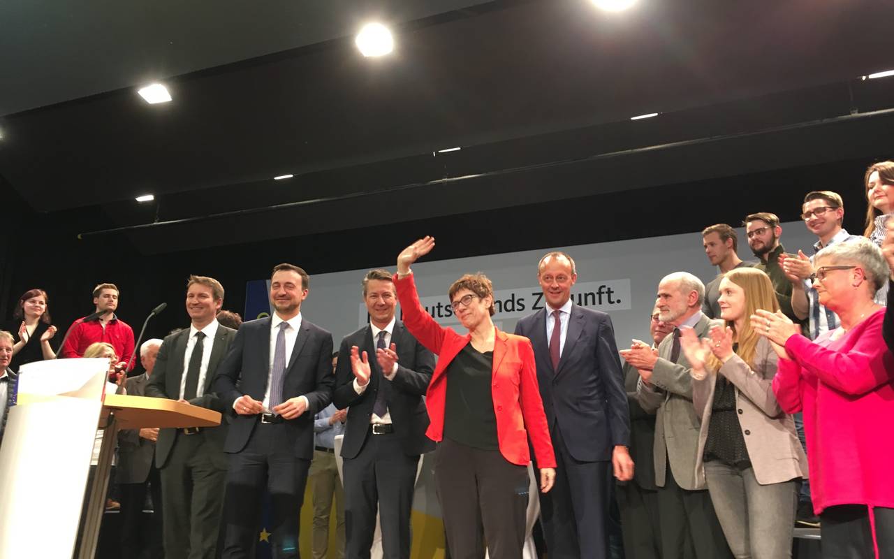 AKK beim Europawahl-Start in Eslohe am 12.04.2019.