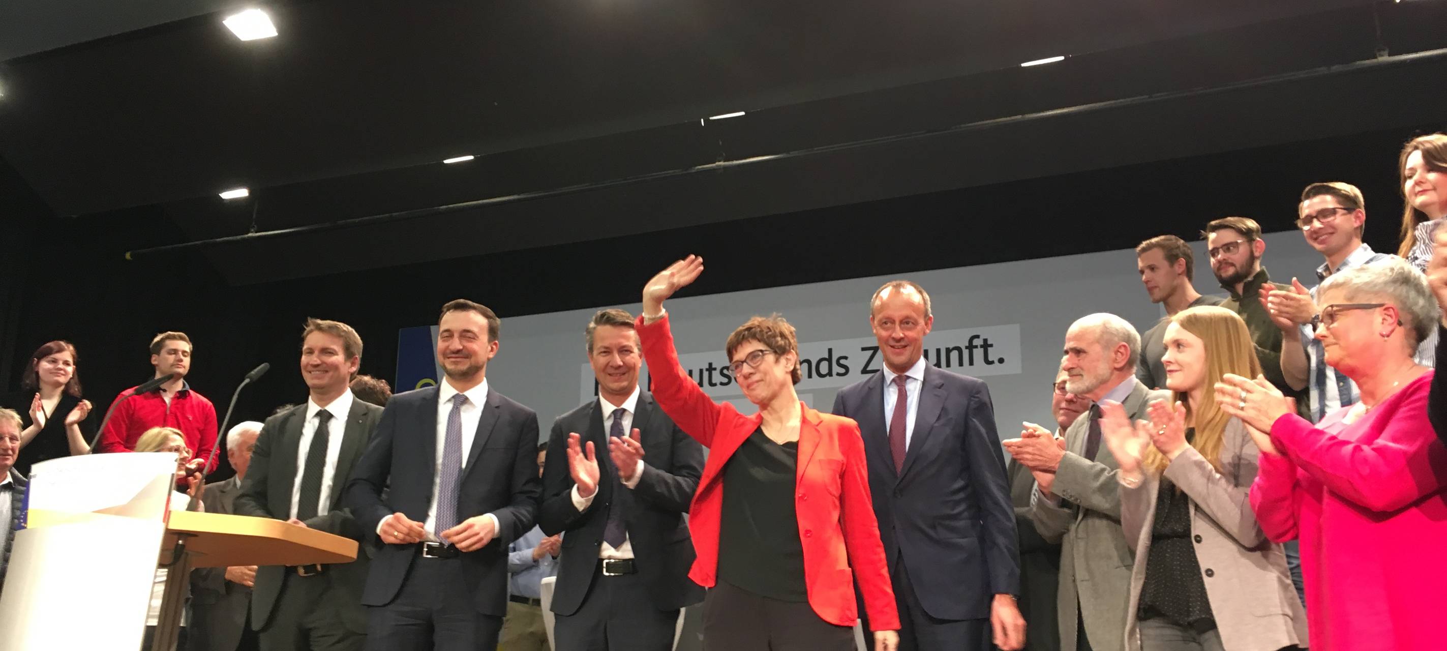 AKK beim Europawahl-Start in Eslohe am 12.04.2019.