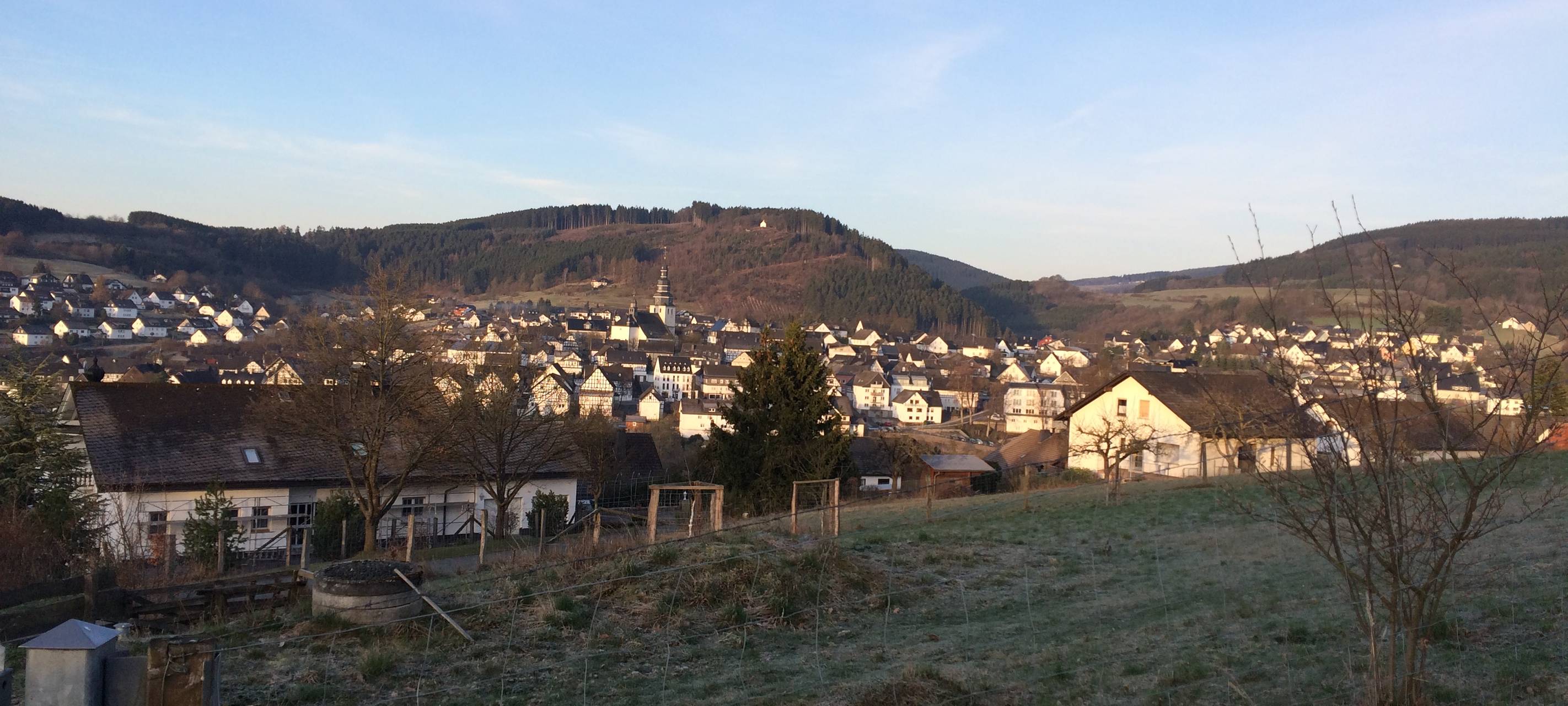 Ein Blick auf Hallenberg mit der Pfarrkirche St. Heribert.