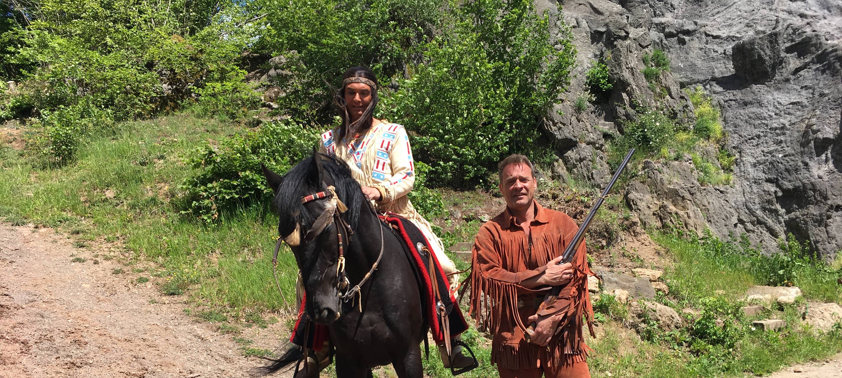 Das Stück "Winnetou 3" hat bei den Karl-May-Festspielen in Elspe am 15.06.2019 Premiere und wird bis zum 15.09. aufgeführt. Darsteller: Winnetou: Jean Marc Birkholz. Old Shatterhand: Kai Noll.