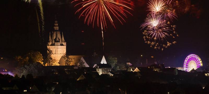 Das Feuerwerk der Kirmes in Brilon.