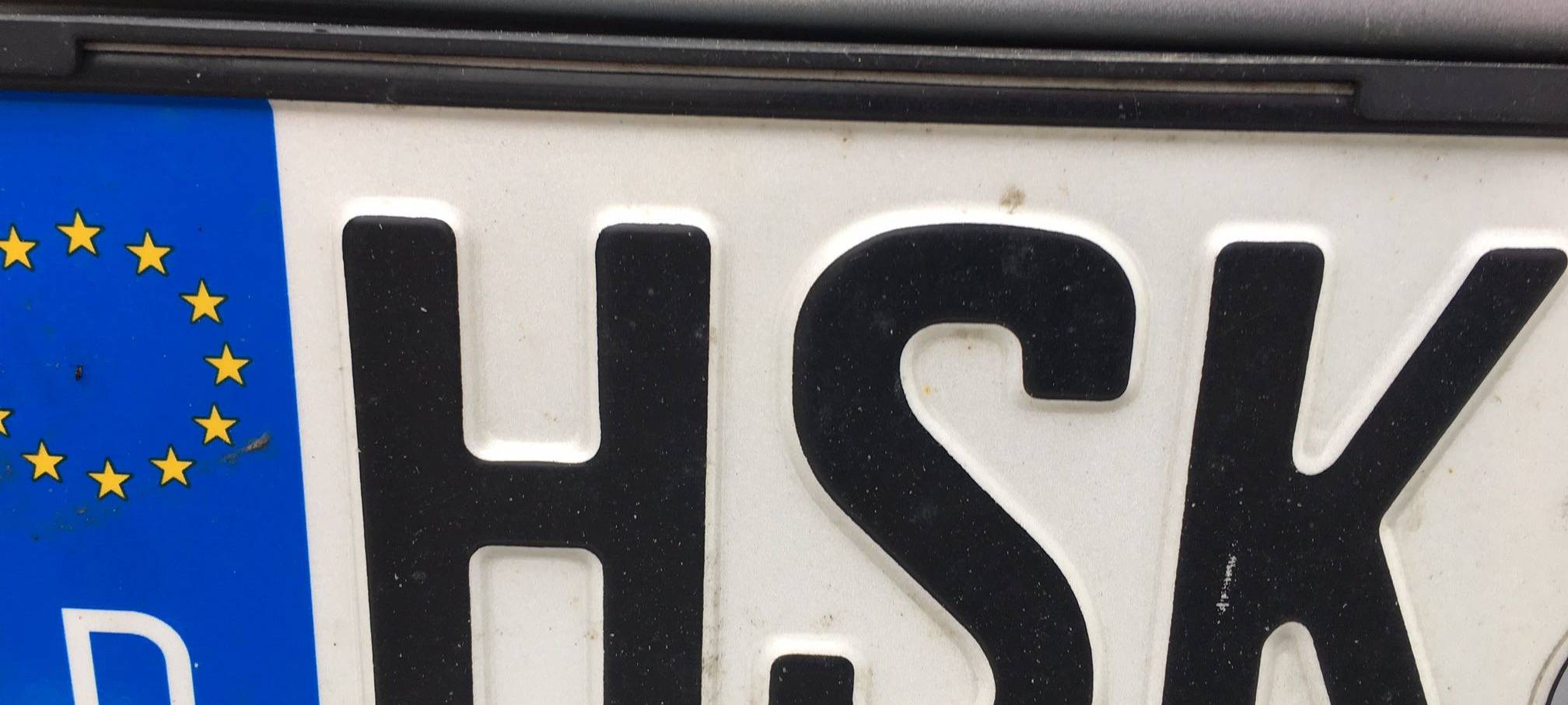 Auto-Kennzeichen HSK