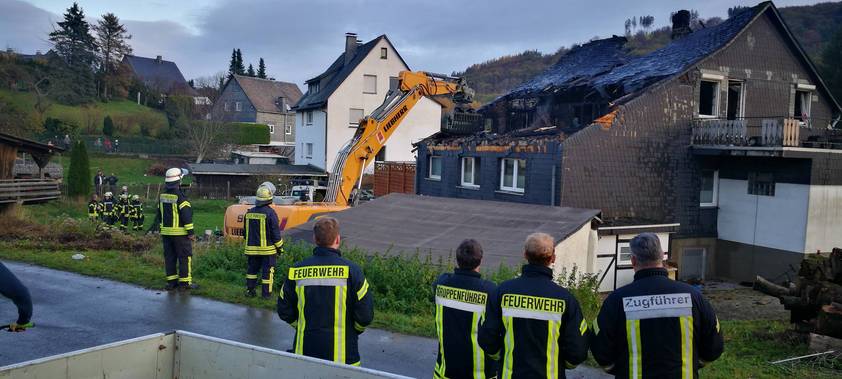 Nach Brand: Haus unbewohnbar