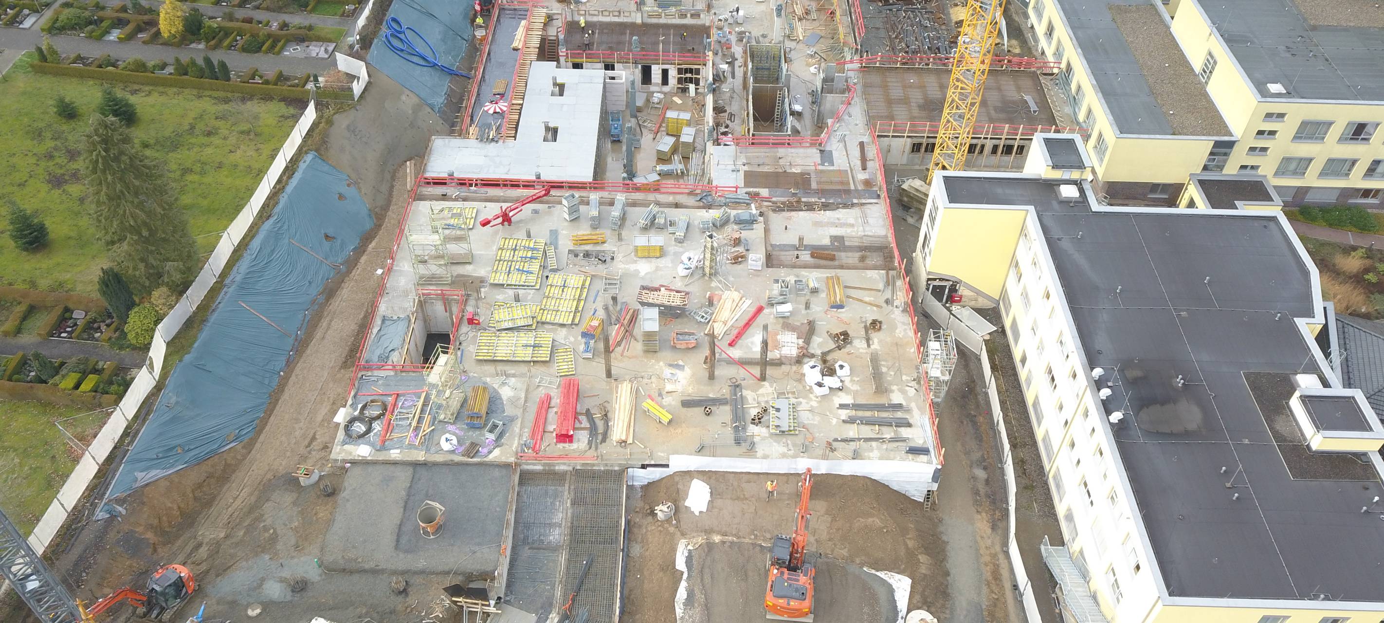 Arbeiten am Notfallzentrum in Hüsten im Zeitplan