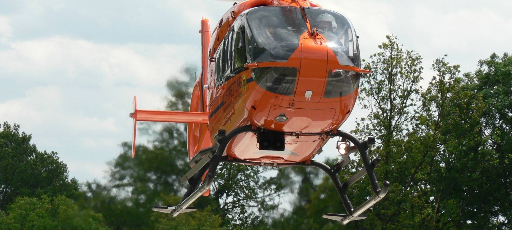 Rettungshubschraubereinsatz im Bike-Park Winterberg
