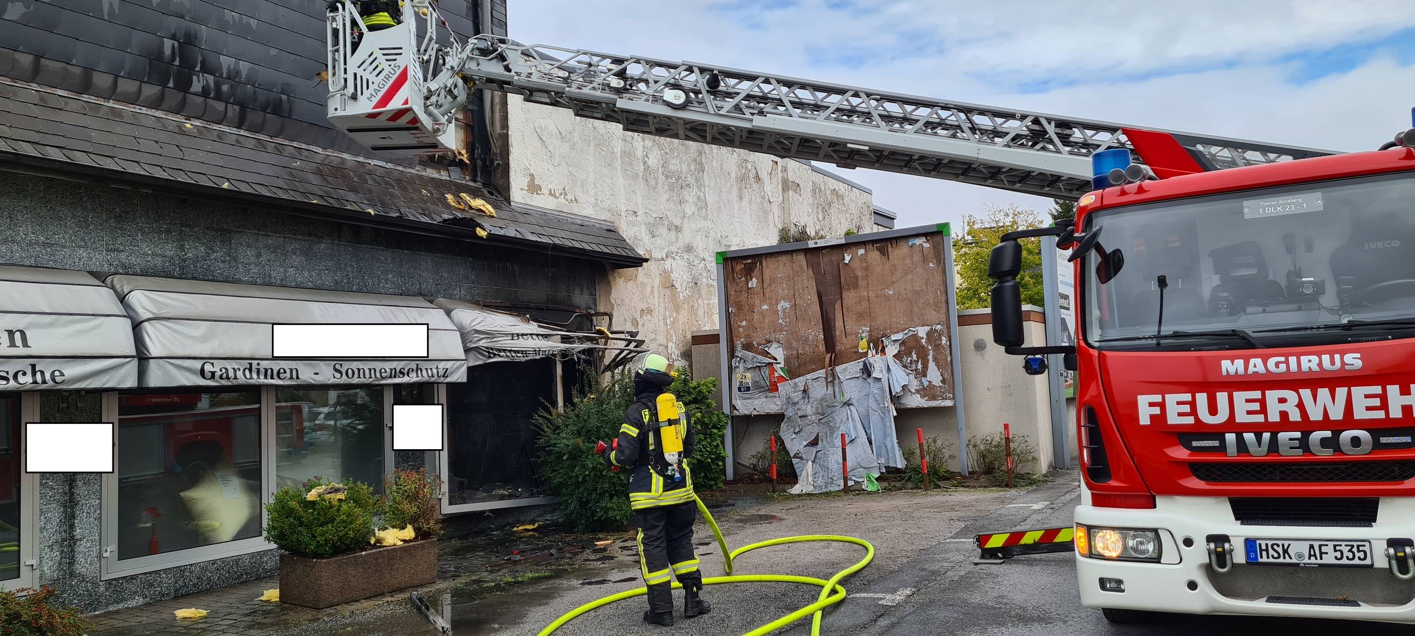 Hüsten: Brand in Geschäft