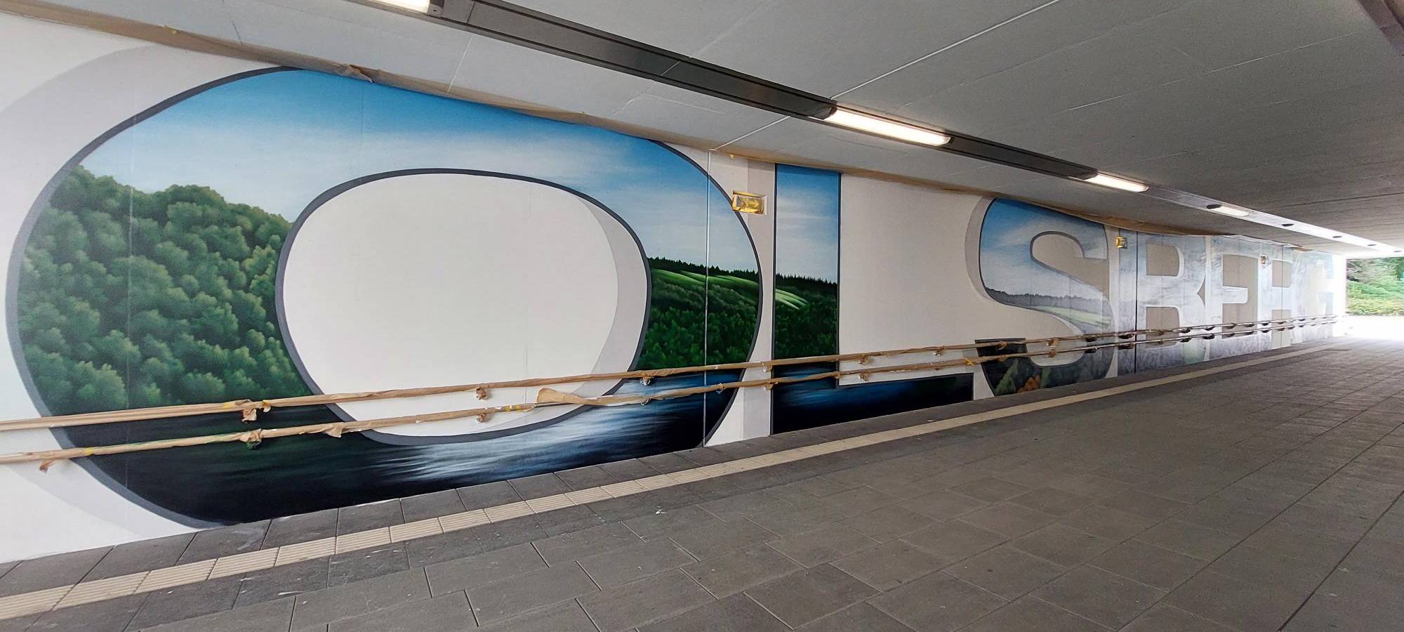 Graffiti-Kunst im Bahnhof Olsberg