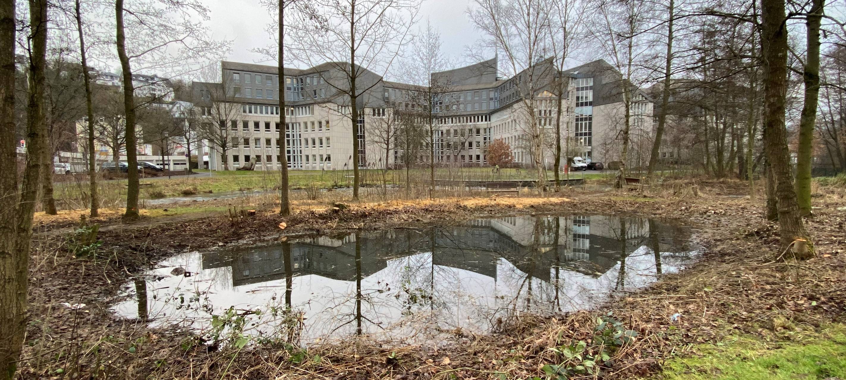 Bauarbeiten im Hennepark in Meschede
