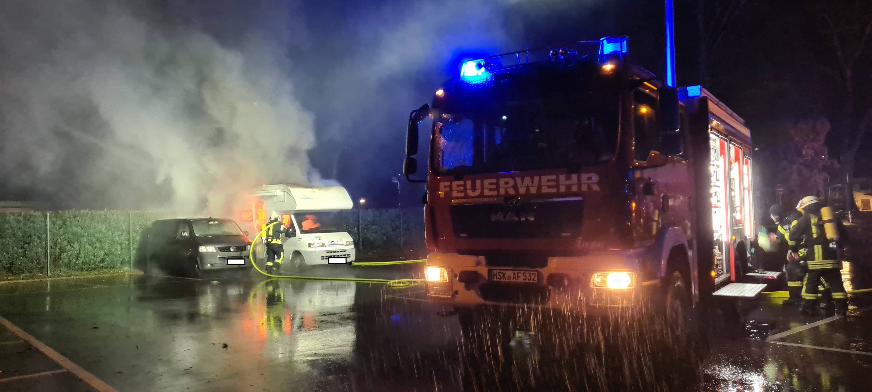 Wohnmobilbrand in Arnsberg