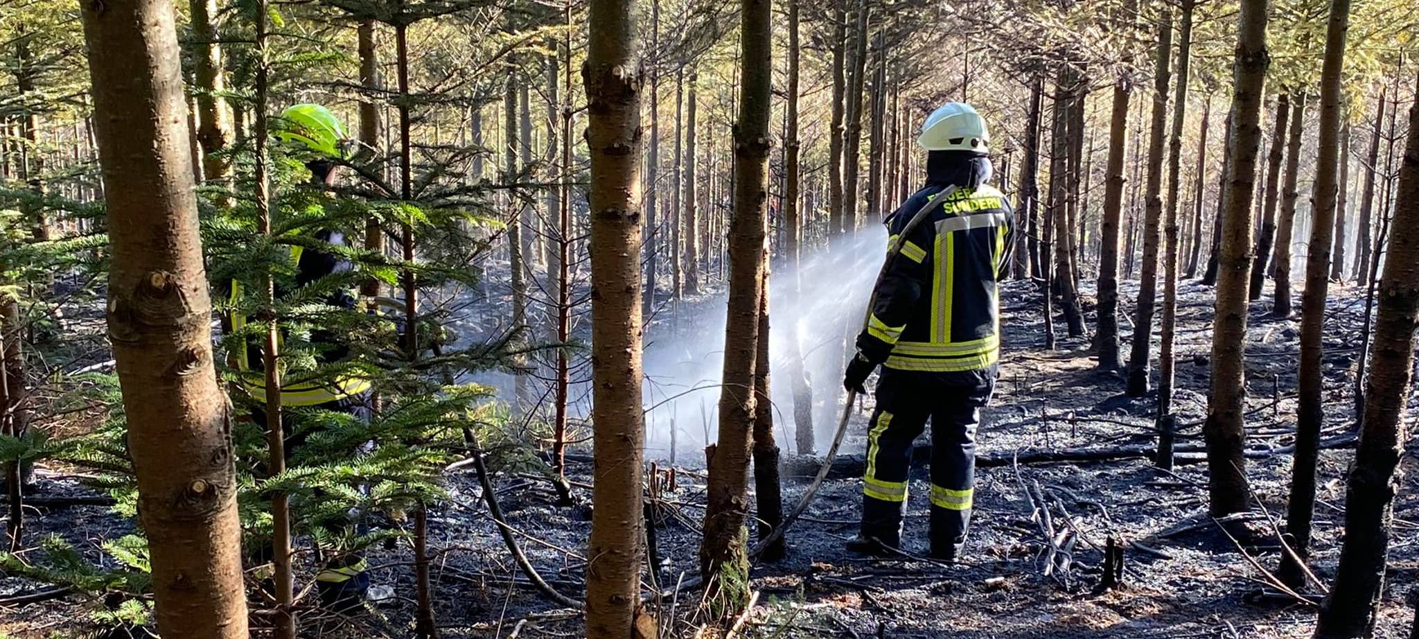 Waldbrand in Sundern-Röhrenspring