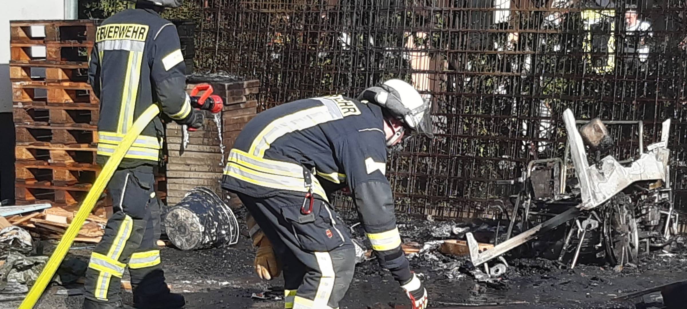 Brennender Rollstuhl in Marsberg