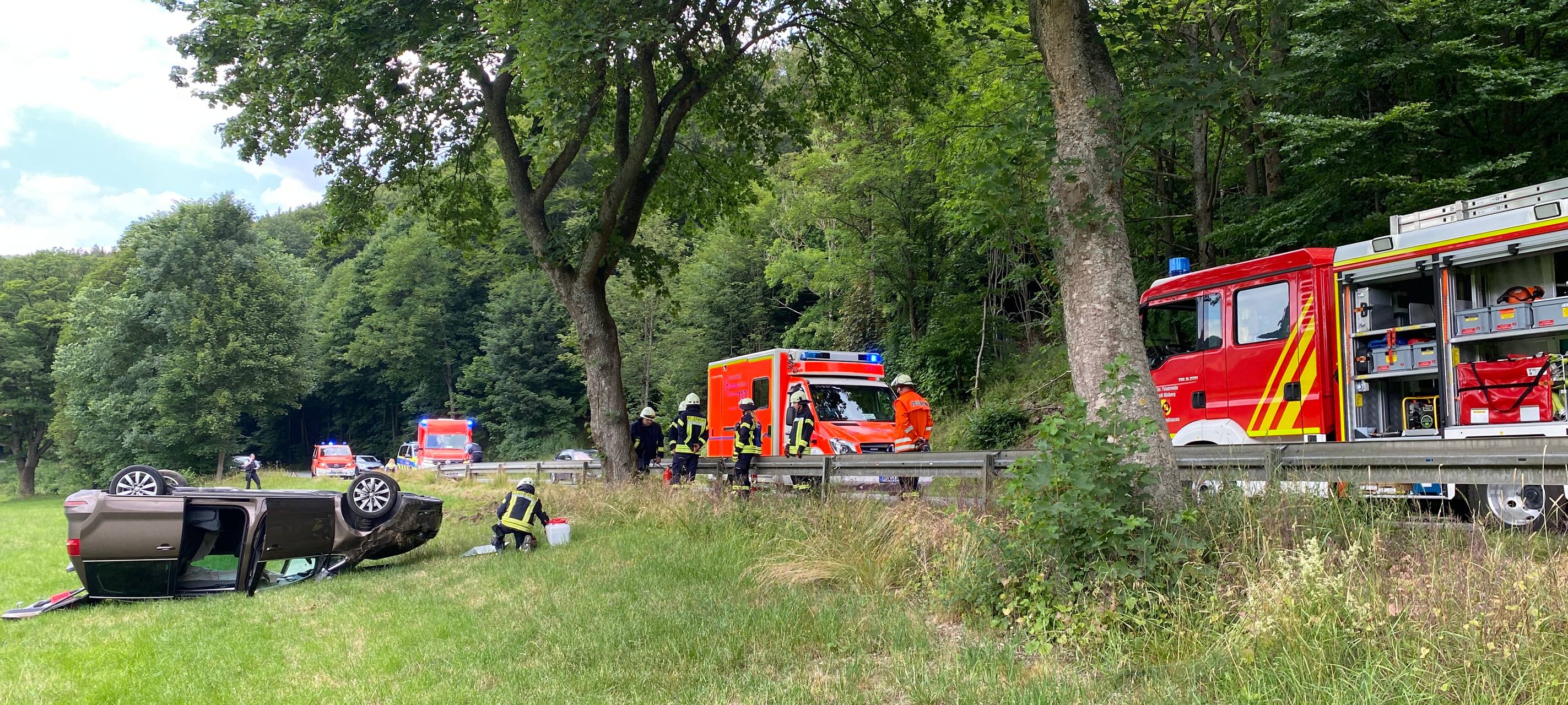 Verkehrsunfall auf der B480 bei Olsberg-Assinghausen