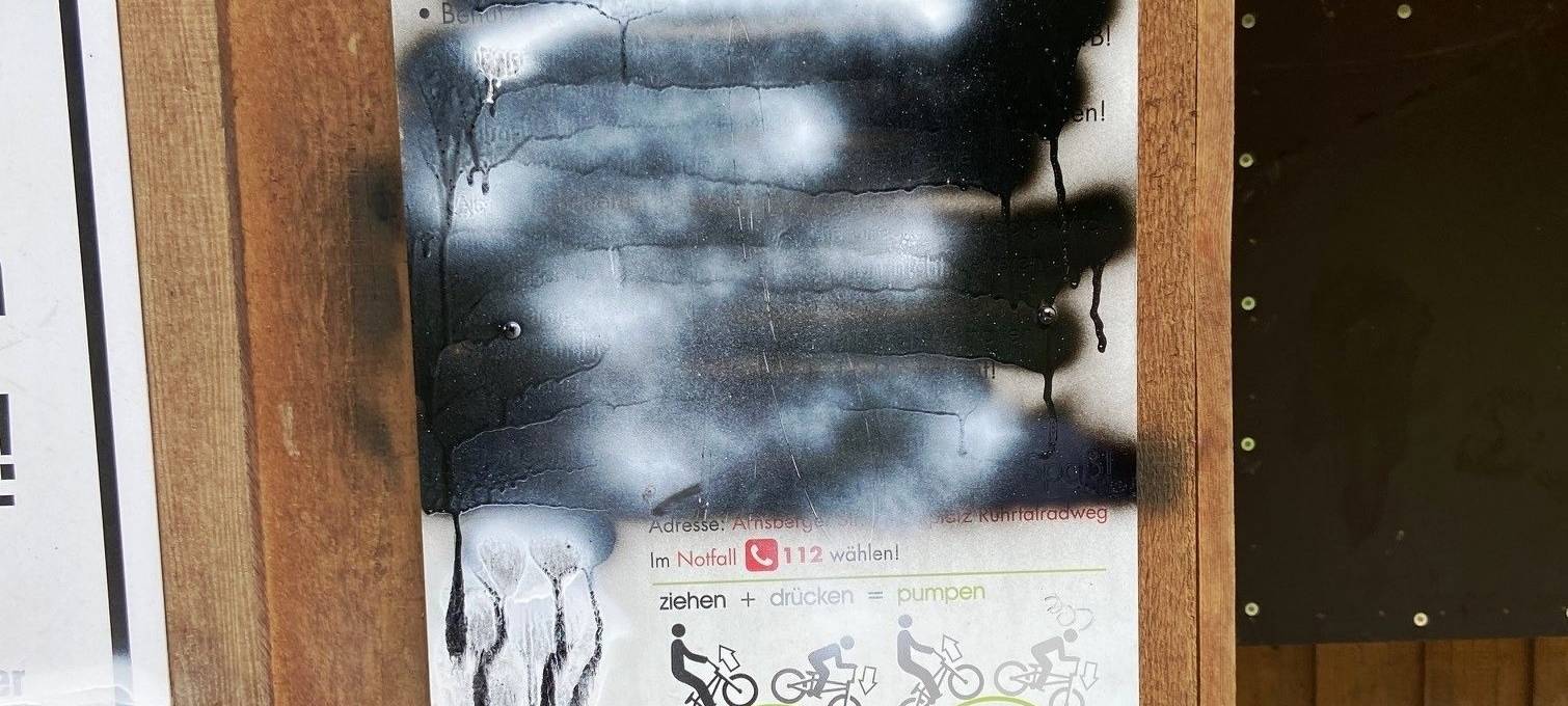 Zerstörungswut im Bikepark in Meschede