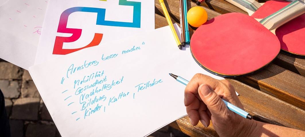 Bei Tischgesprächen Ideen für Arnsberg entwickeln