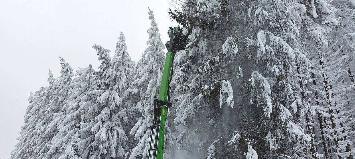 Sauerland: Mit Bagger gegen Schneebruch