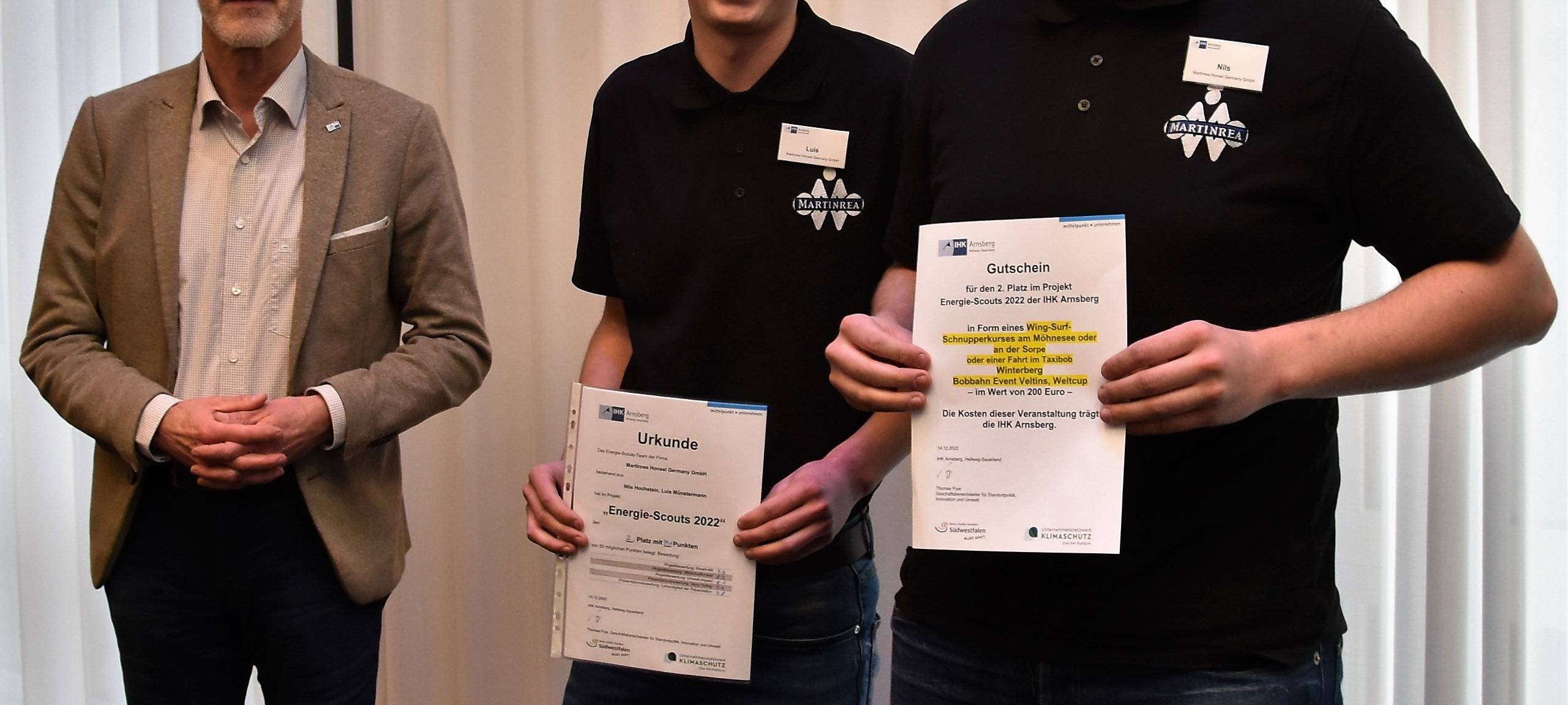 IHK Arnsberg zeichnet Energie-Scouts aus