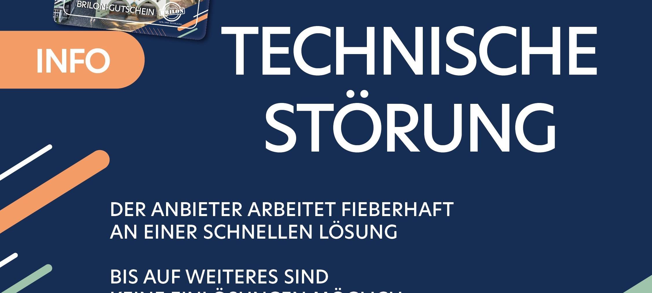 Brilon: Gutscheinseite offline