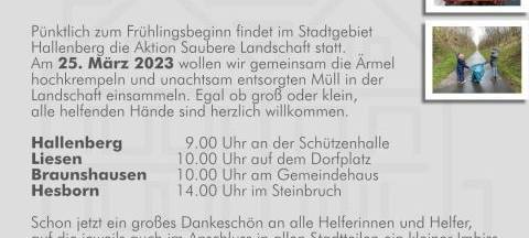 Müllsammel-Aktionen in vielen Orten