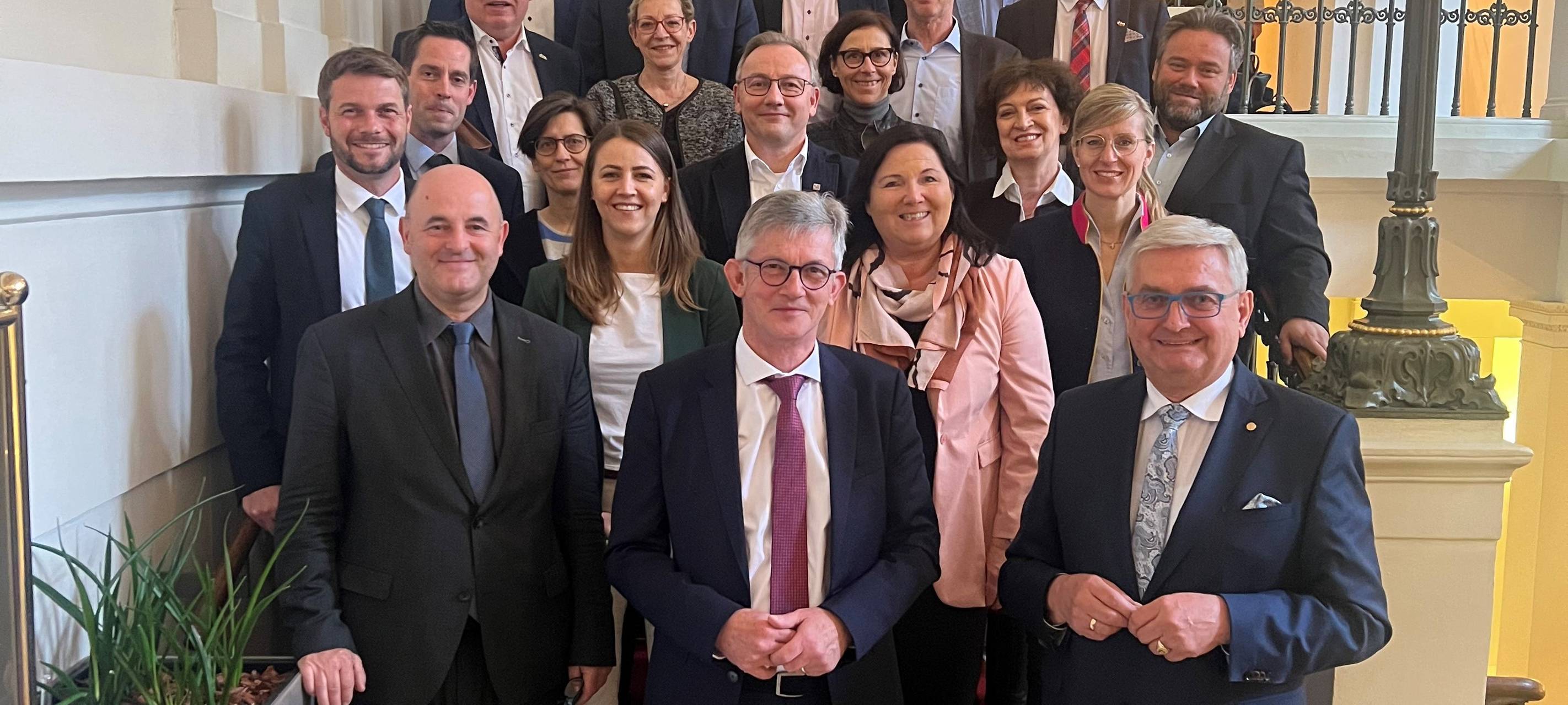 Olsbergs Bürgermeister Fischer beim Europatag in Wien.