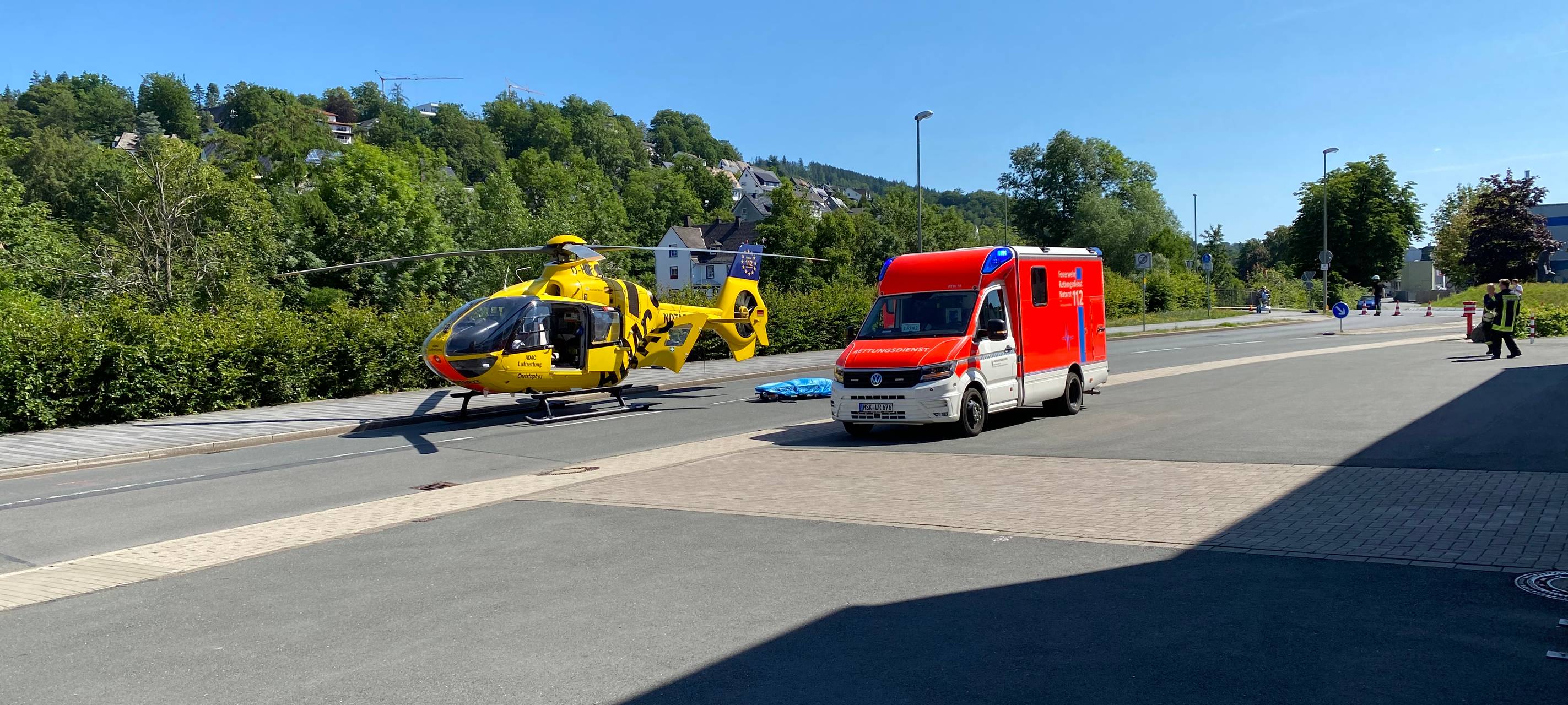 Staus in Mescheder Innenstadt nach einem Verkehrsunfall