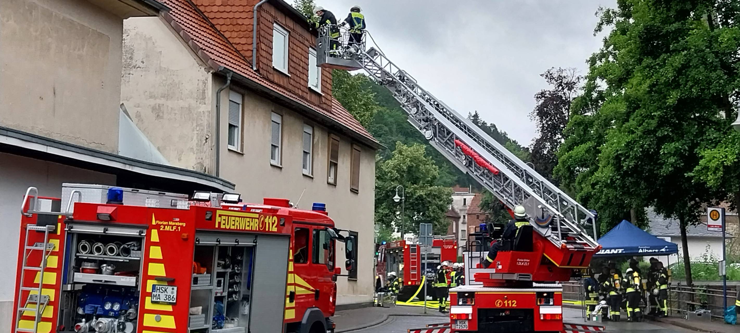 Mehrfamilienhaus nach Brand in Marsberg unbewohnbar