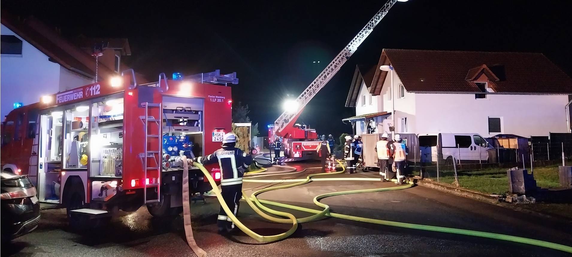 Brand in Doppelhaushälfte in Marsberg