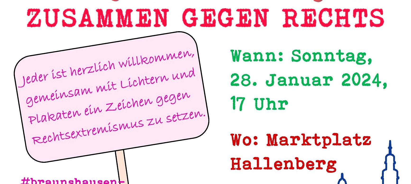 Hallenberg steht zusammen gegen Rechts