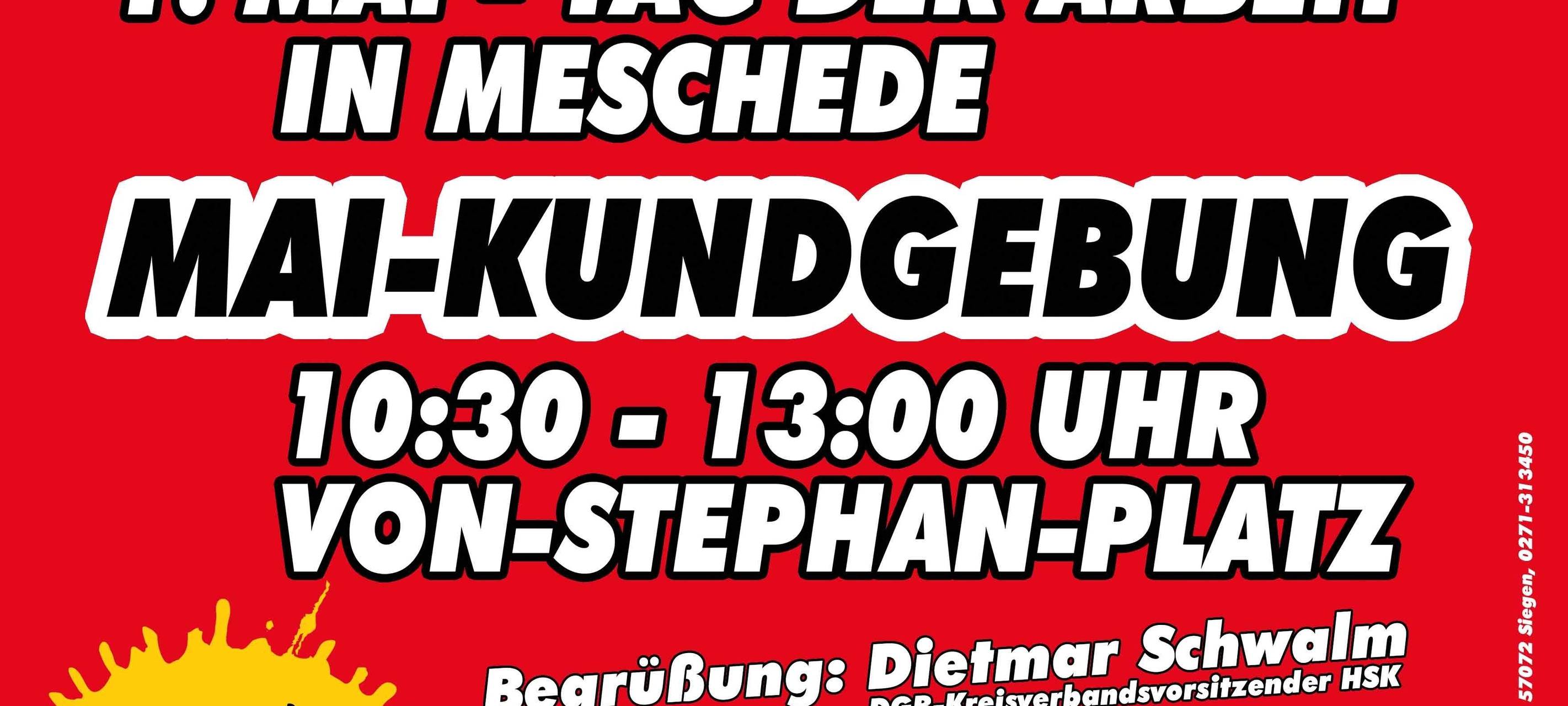 Sauerland: Mai Kundgebung des DGB in Meschede