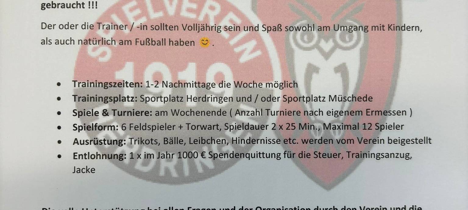 Zum Nachhören: Jugendtrainer gesucht!