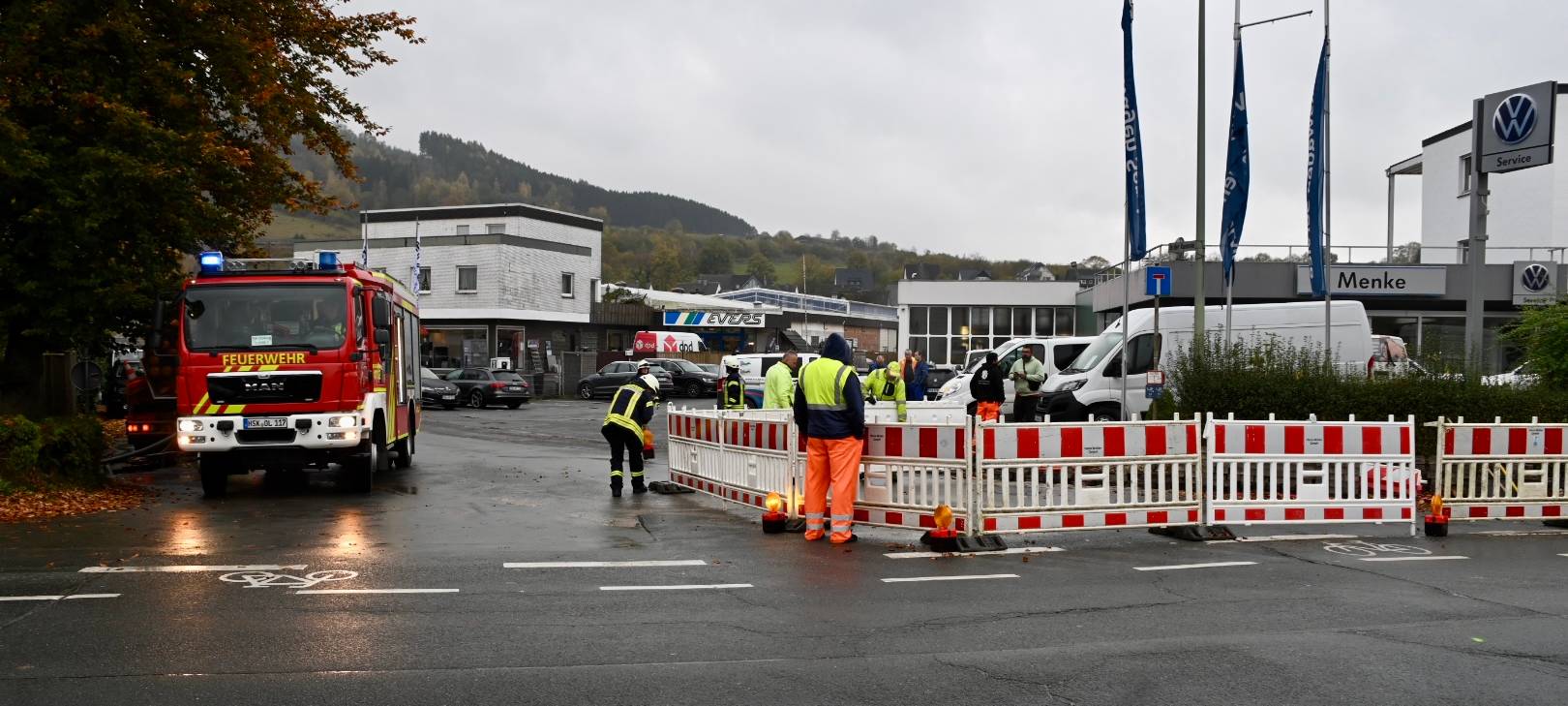 Olsberg: Verkehrsbehinderungen nach Wasserrohrbruch
