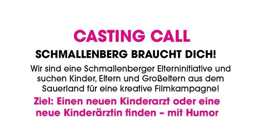 Zum Nachhören: Kinderarzt für Schmallenberg gesucht!