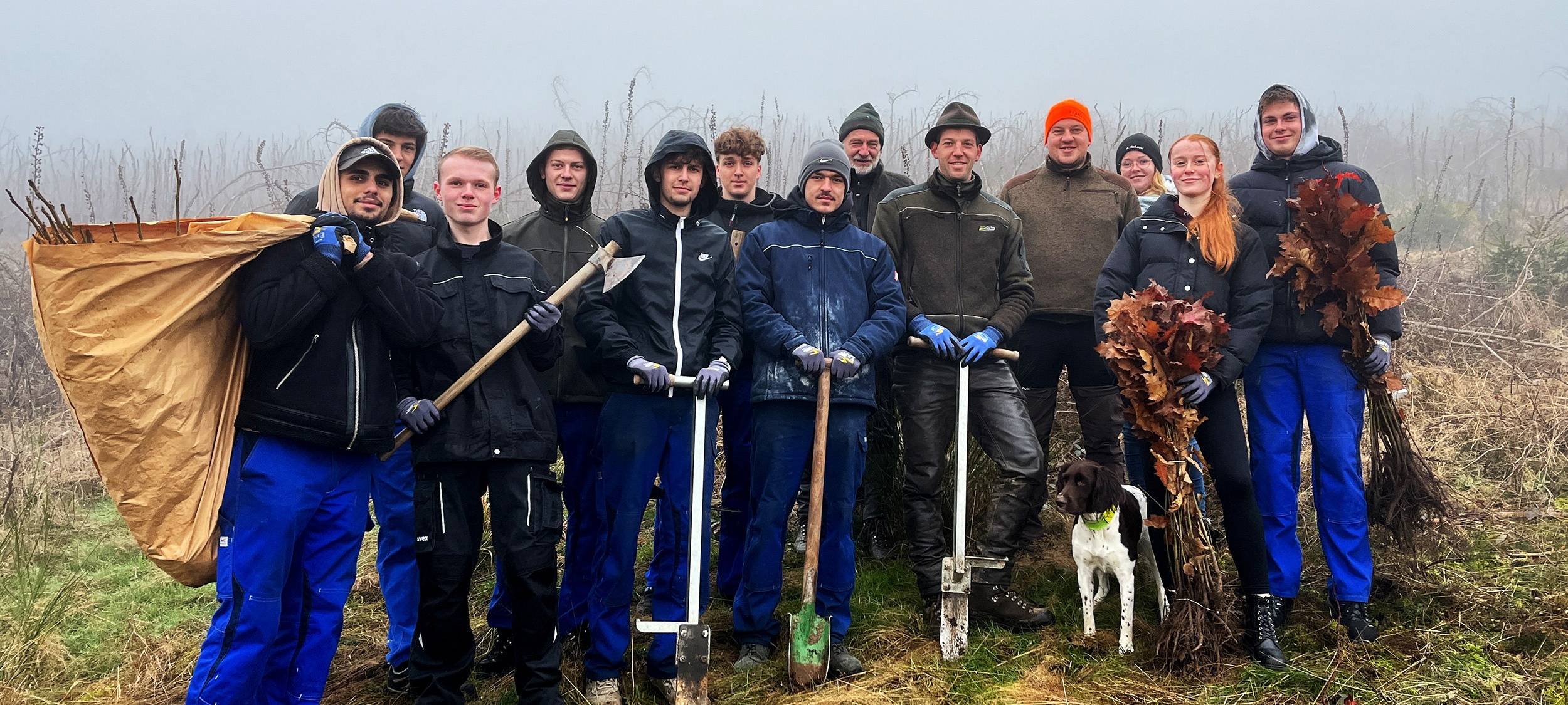 Hallenberg: BORBET Azubis pflanzen junge Bäume