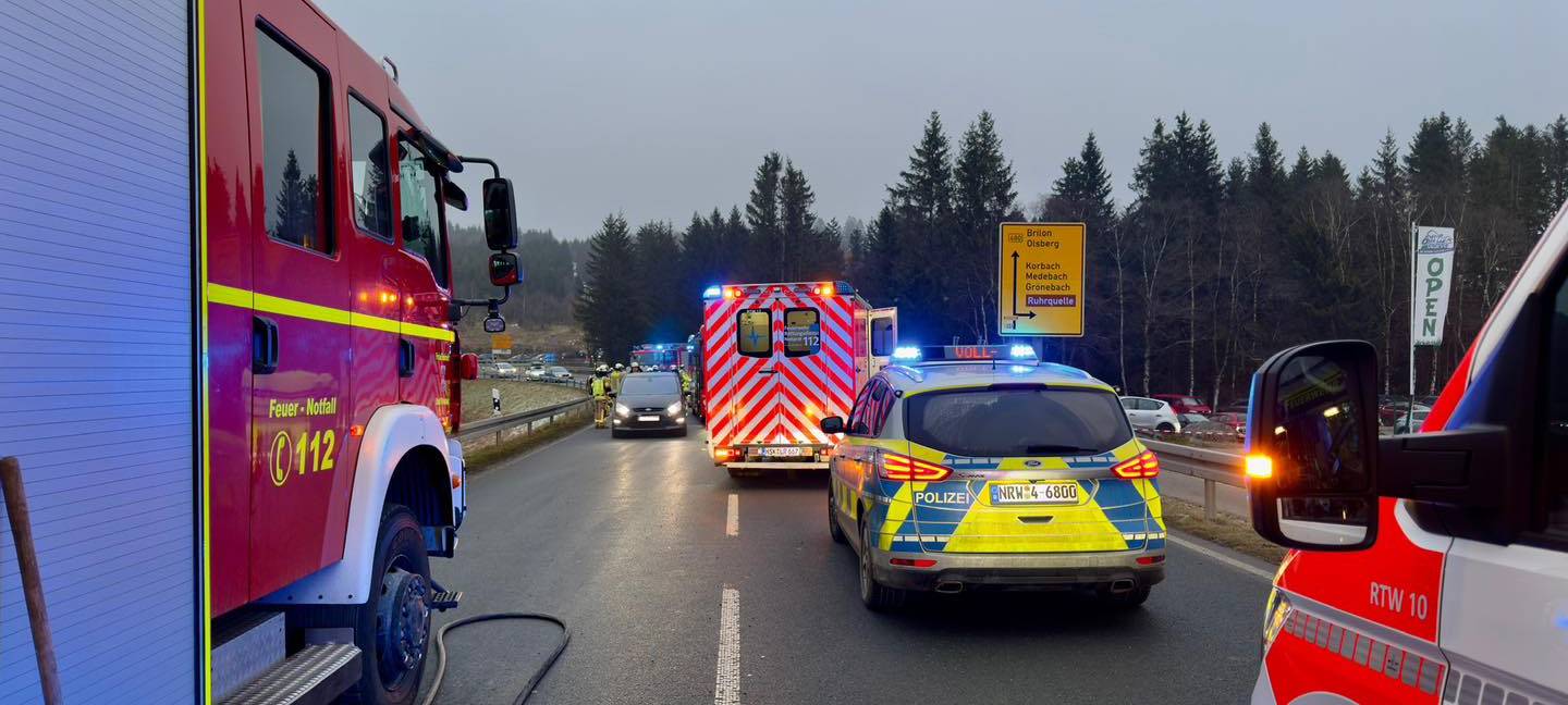 Winterberg: Verkehrsunfall mit fünf Leichtverletzten