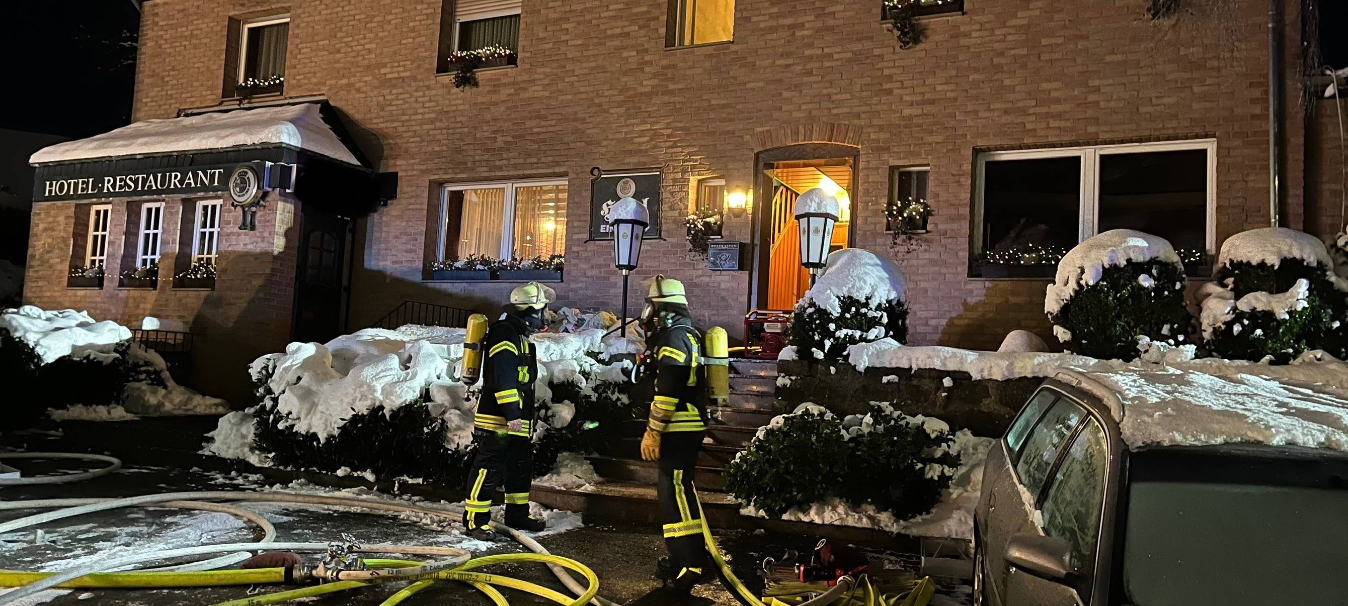Feuerwehreinsatz in Briloner Hotel