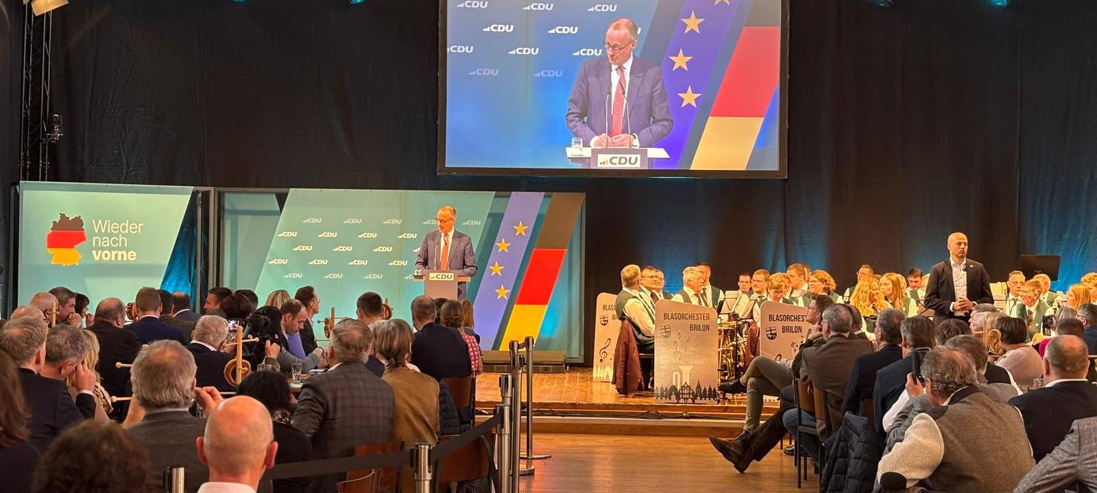 Brilon: Söder und Merz bei Weißwurstfrühstück