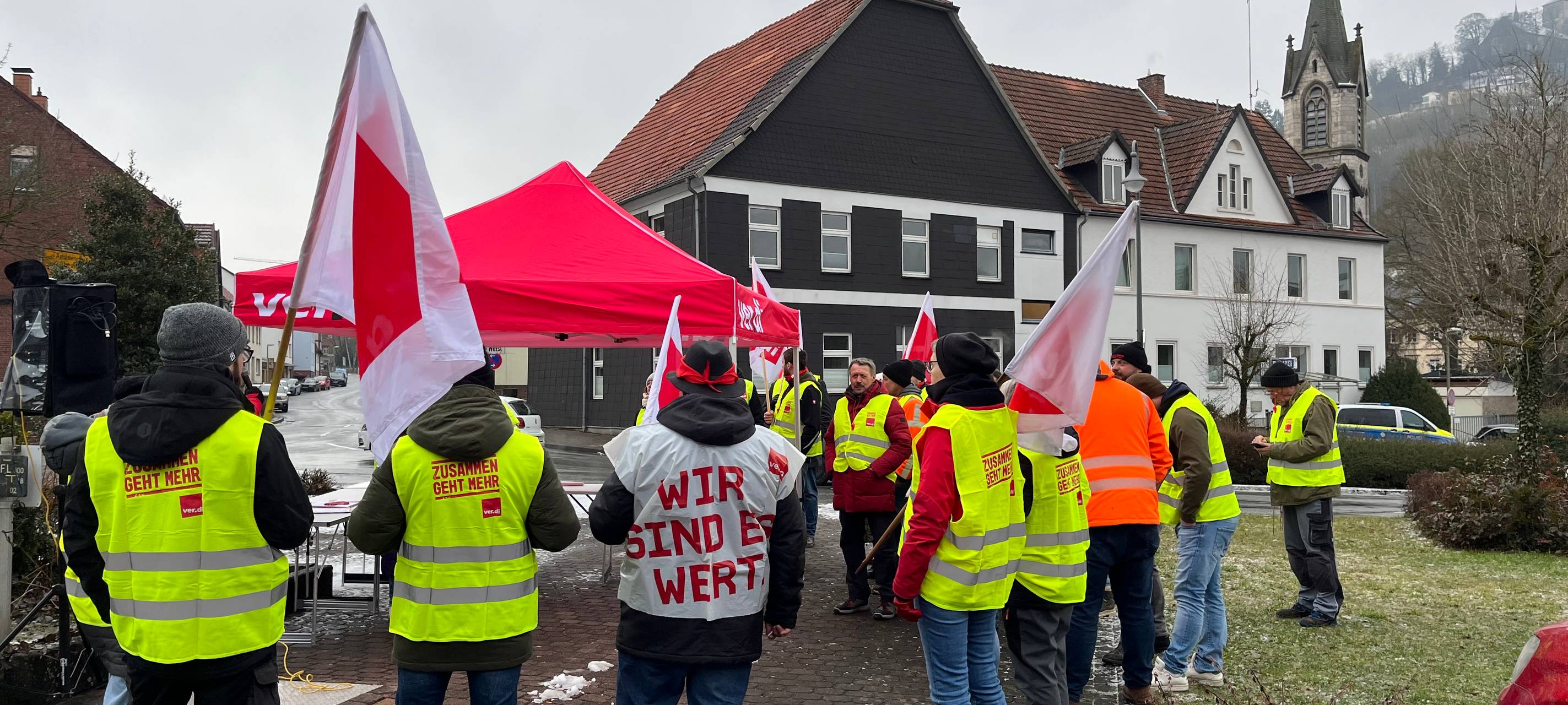 In Marsberg wurde heute gestreikt