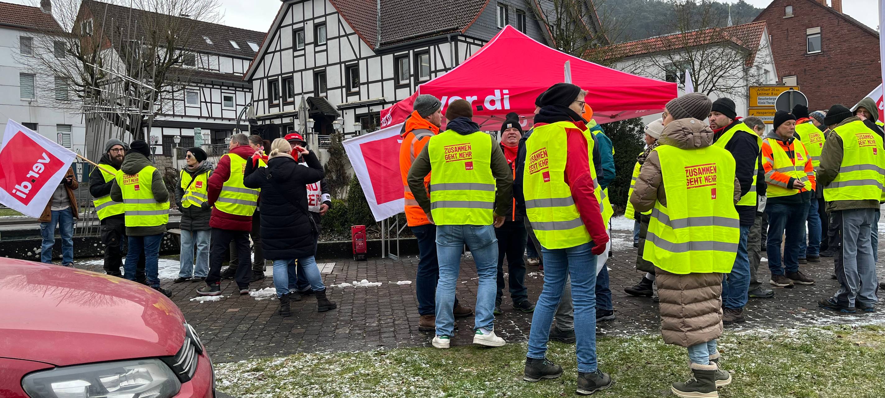 In Marsberg wurde heute gestreikt