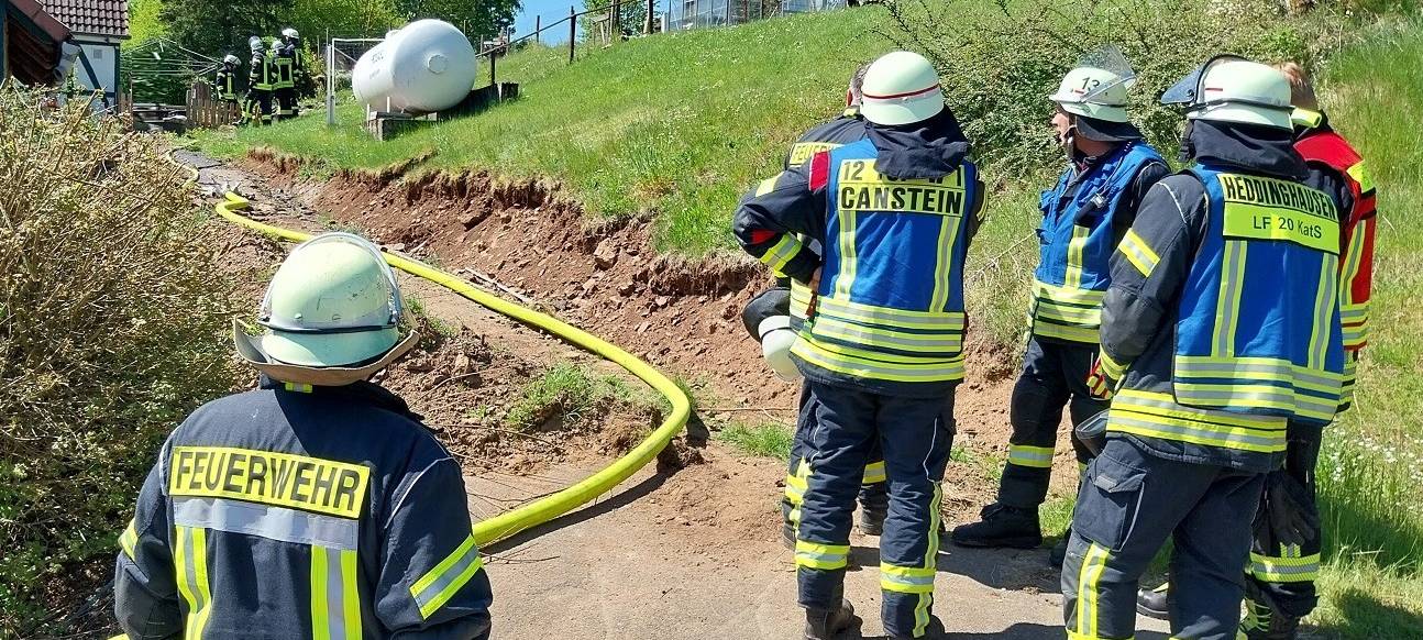 Marsberg: Brandeinsatz an Gartenhütte
