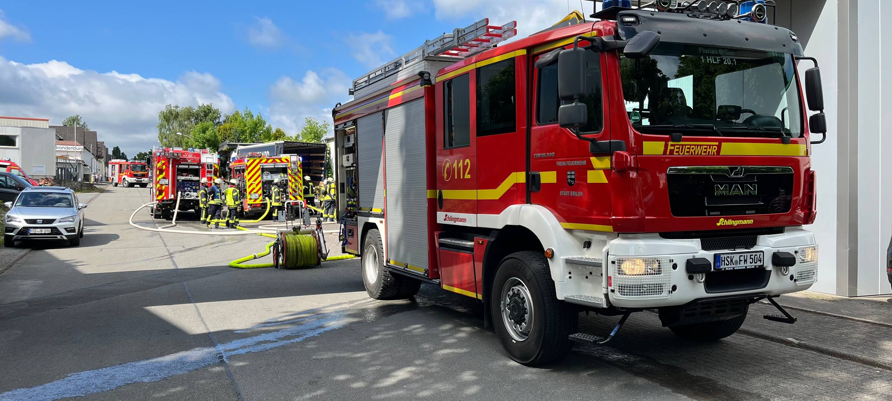 Brilon: Feuerwehreinsatz in Gewerbegebiet