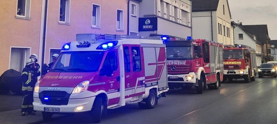 Sundern: Brandeinsatz in Flüchtlingsunterkunft