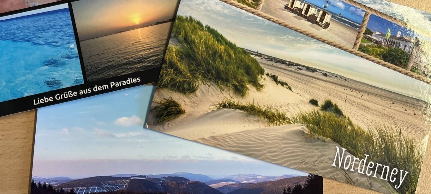 Schreibt uns eine Postkarte aus eurem Urlaub