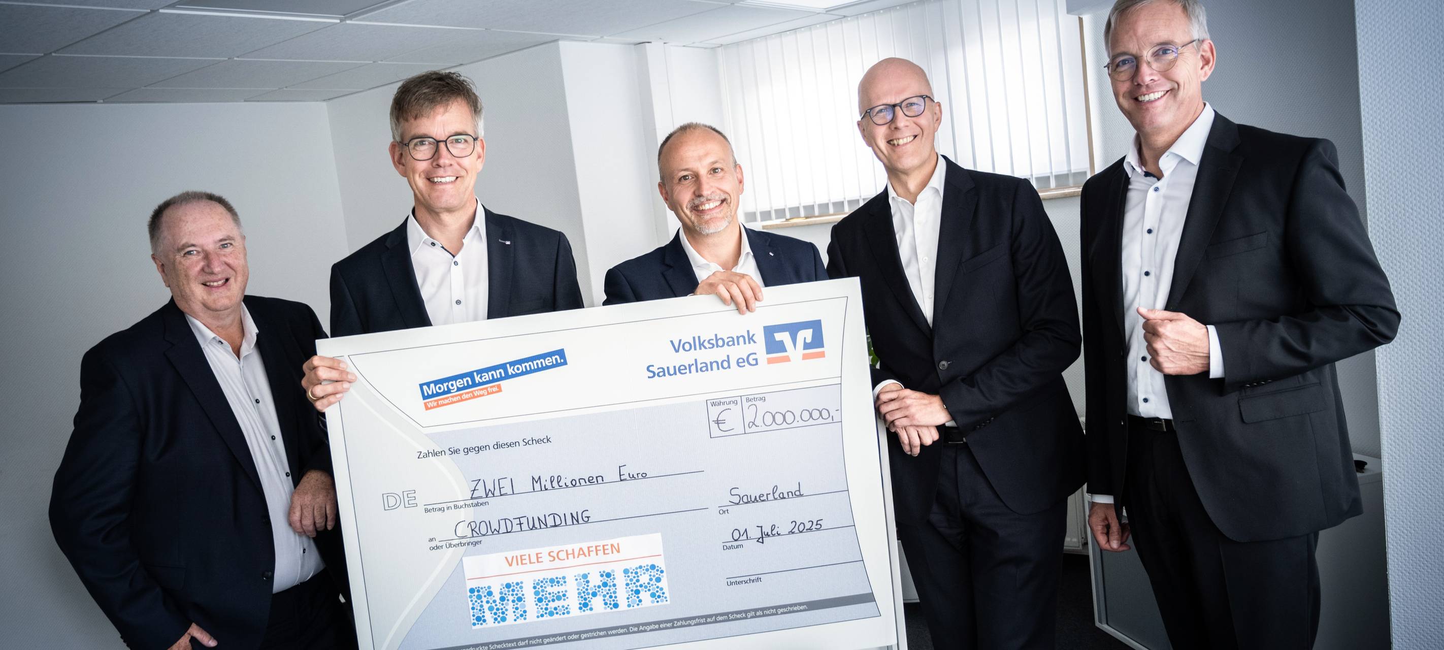 Volksbank Sauerland: 2 Millionen Euro für Projekte