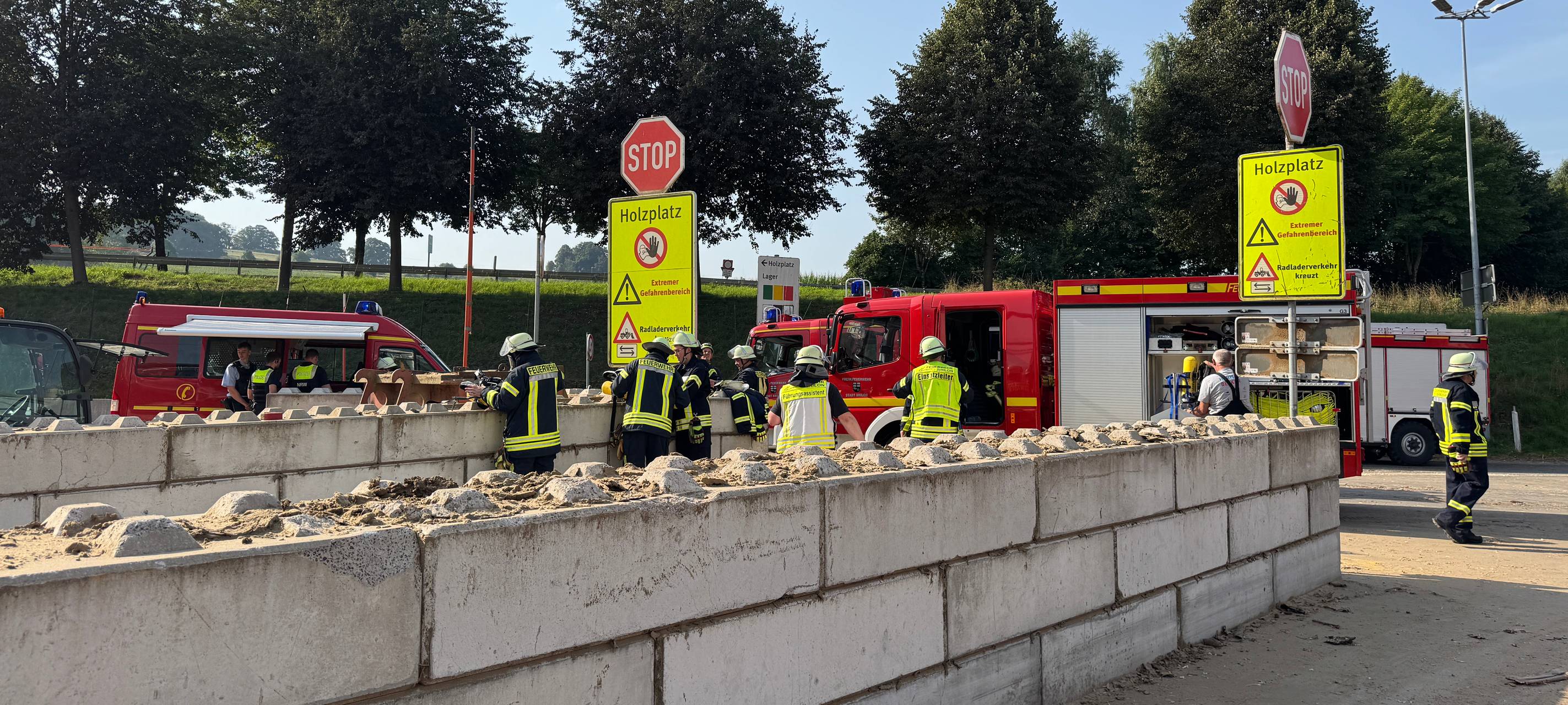 Brilon: Brand bei Egger Holzwerkstoffe