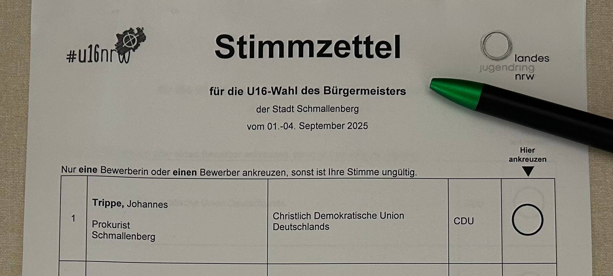 Zum Nachhören: U16-Wahl in Schmallenberg